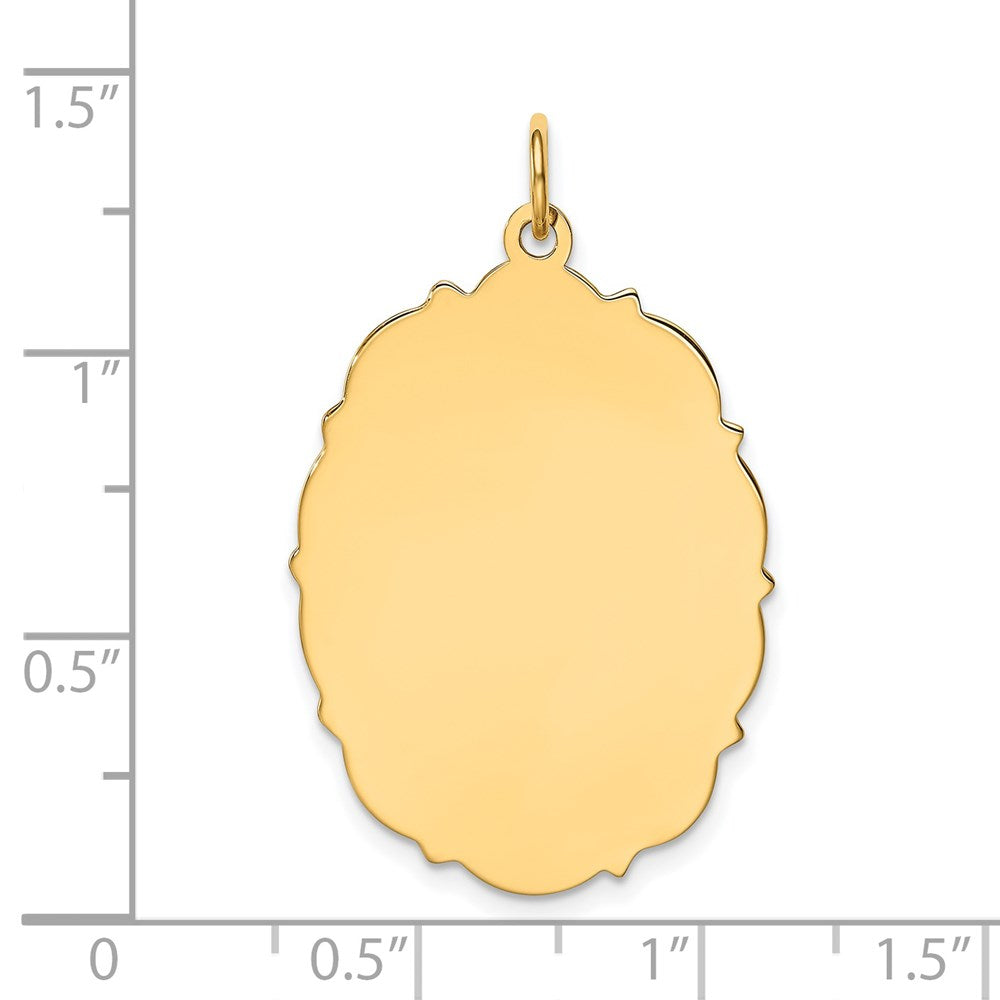 14k Plain .018 Gauge Engravable Disc Charm