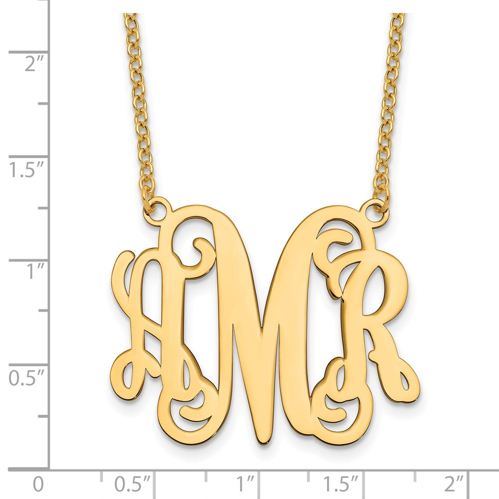 Sterling Silver/Gold-plated Monogram Necklace