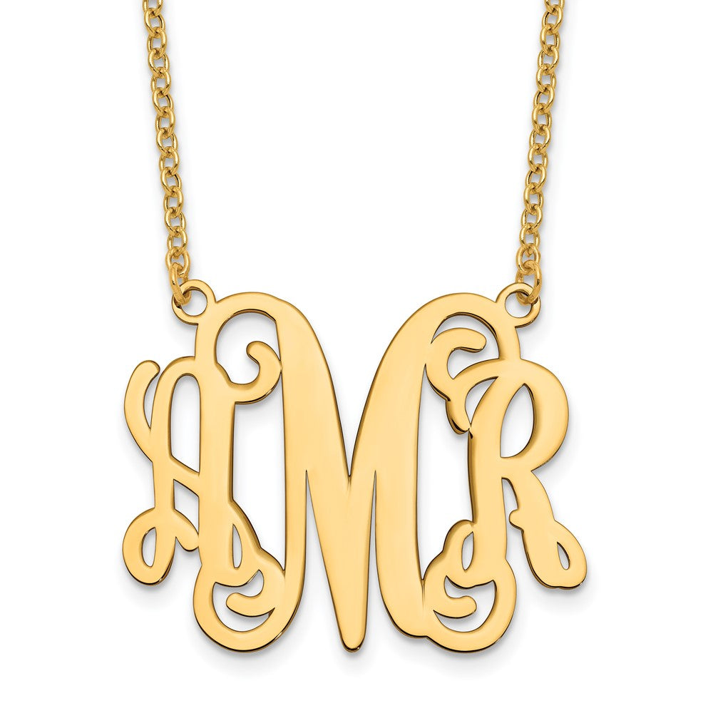 Sterling Silver/Gold-plated Monogram Necklace