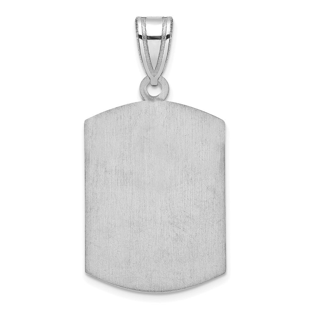 Sterling Silver/Rhodium-plated Brushed Monogram Pendant