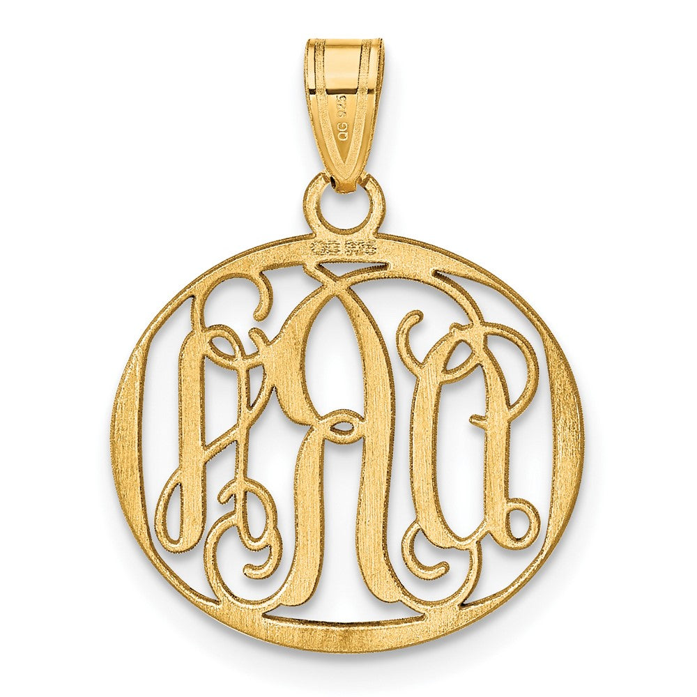 Sterling Silver/Gold-plated Small Round Monogram Pendant