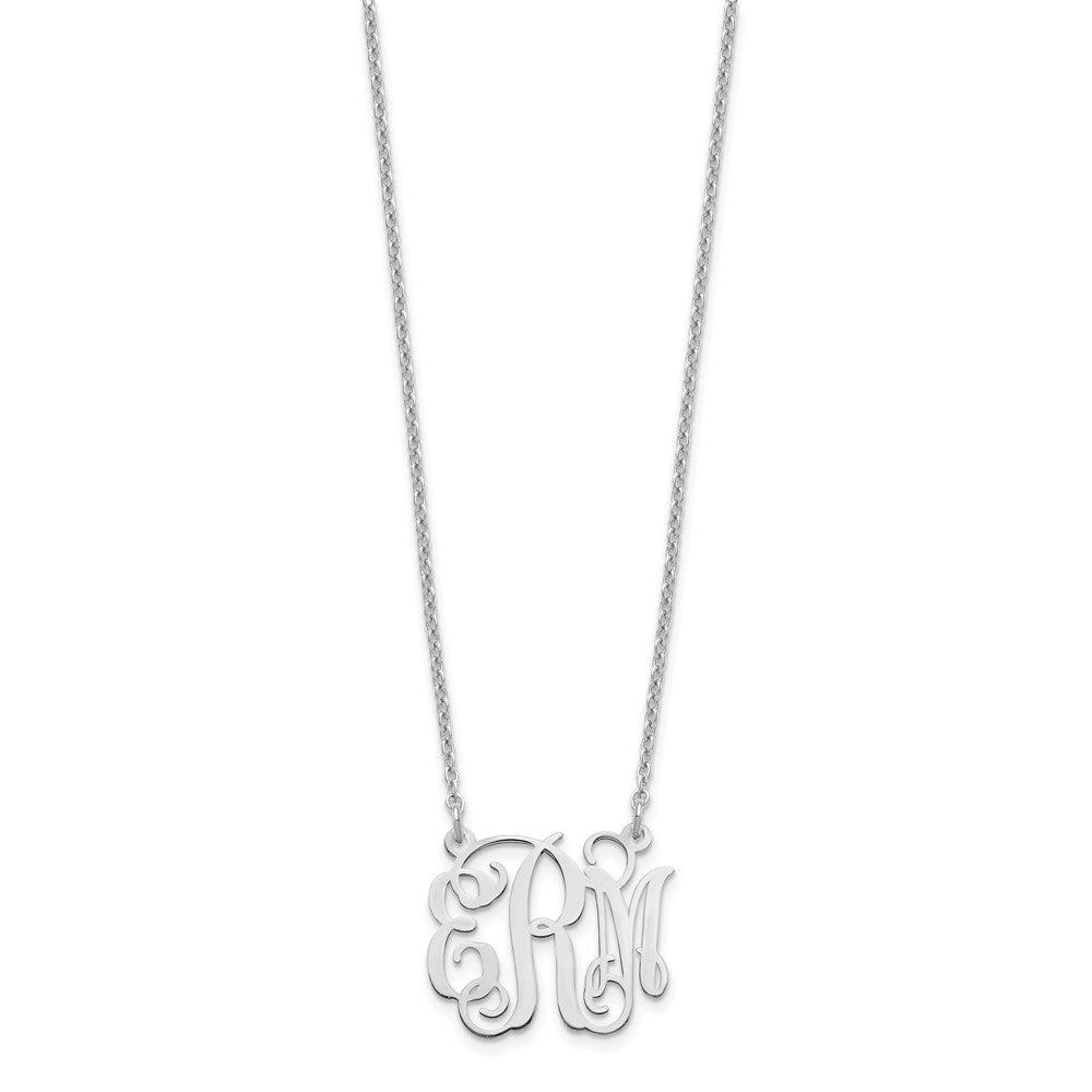 Sterling Silver/Rhodium-plated Small Monogram Necklace