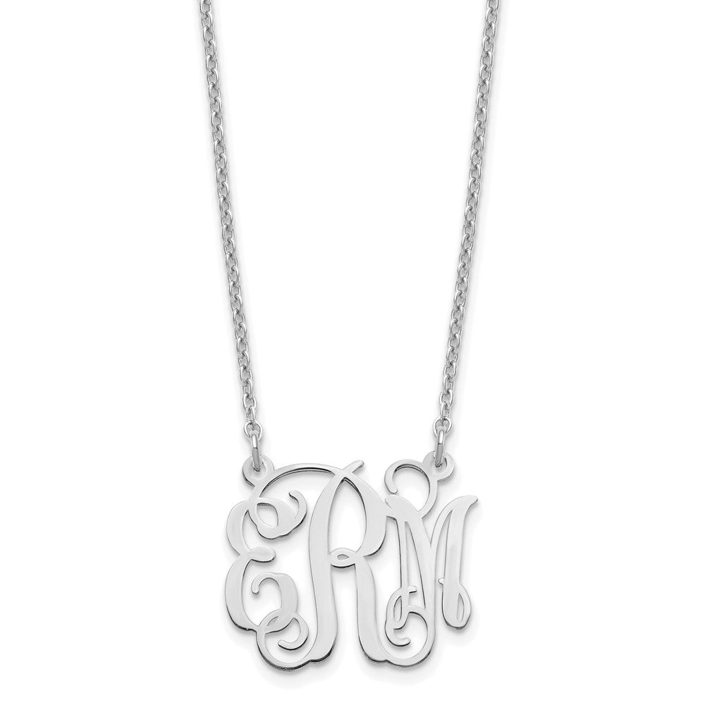 Sterling Silver/Rhodium-plated Small Monogram Necklace