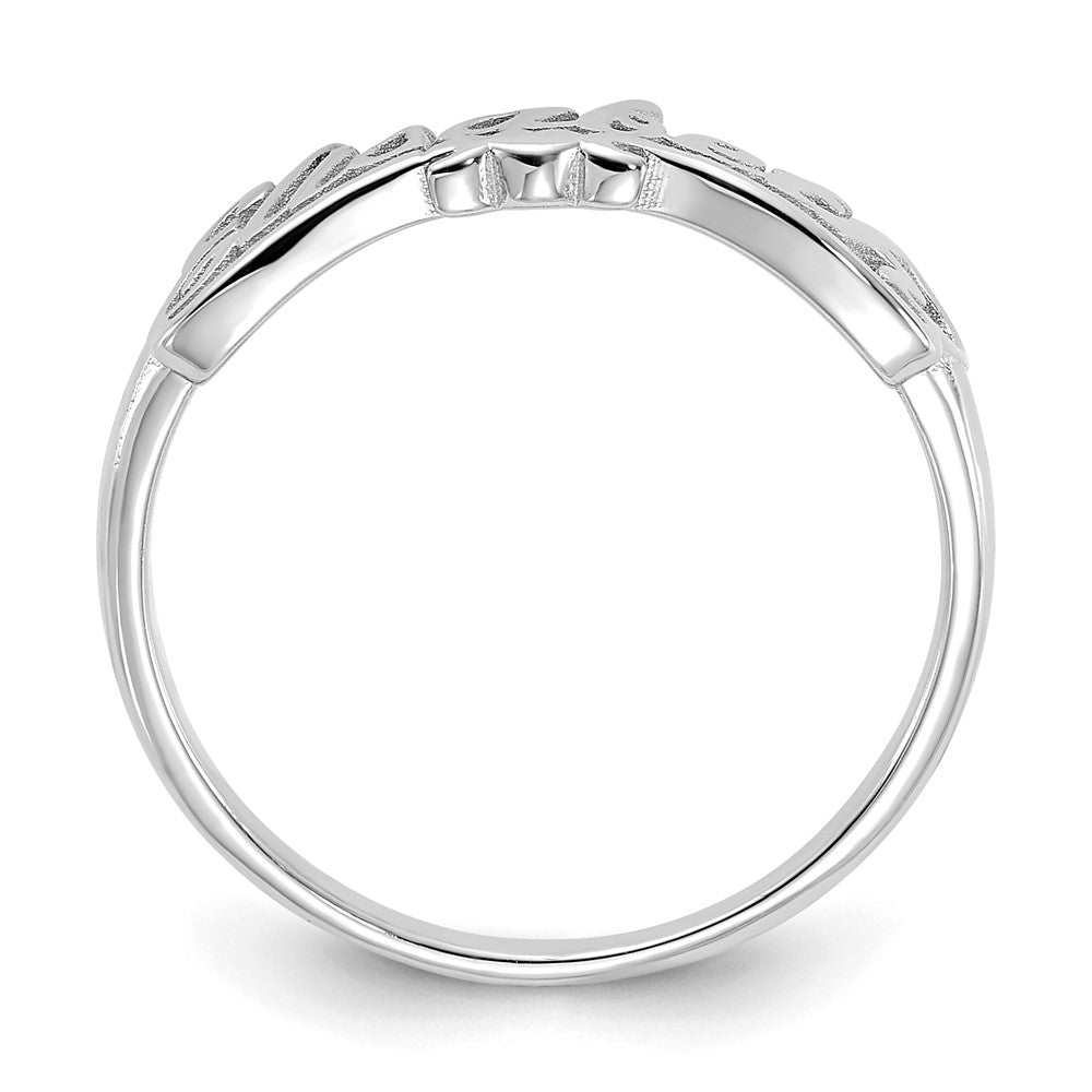 Sterling Silver/Rhodium-plated Name Plate Ring