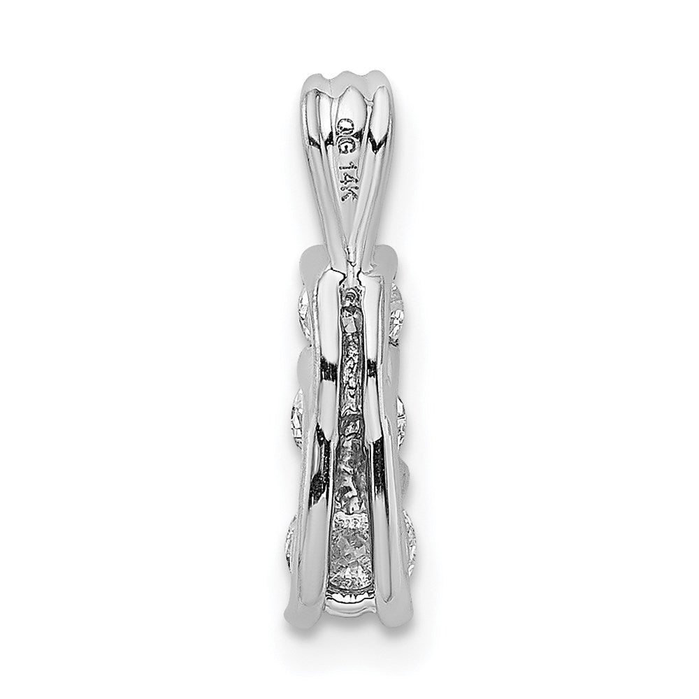 14K White Gold Lab Grown Diamond VS/SI FGH 3-Stone Pendant