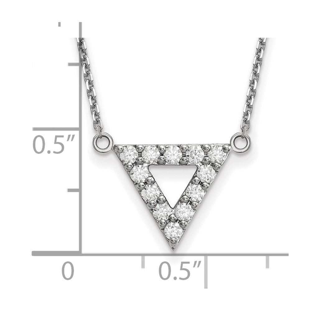 14K White Gold Lab Grown Diamond VS/SI FGH Triangle Necklace