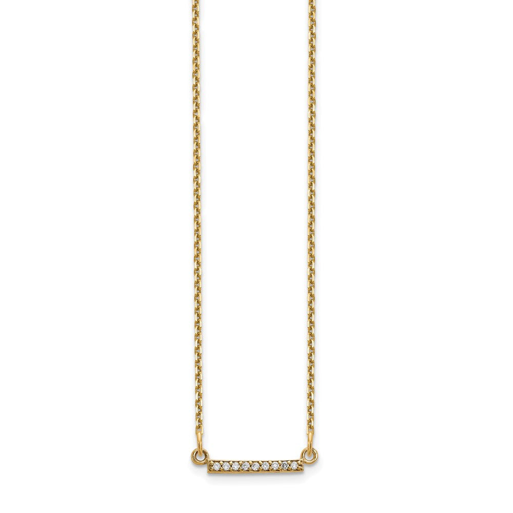 14ky Diamond Tiny Bar Necklace