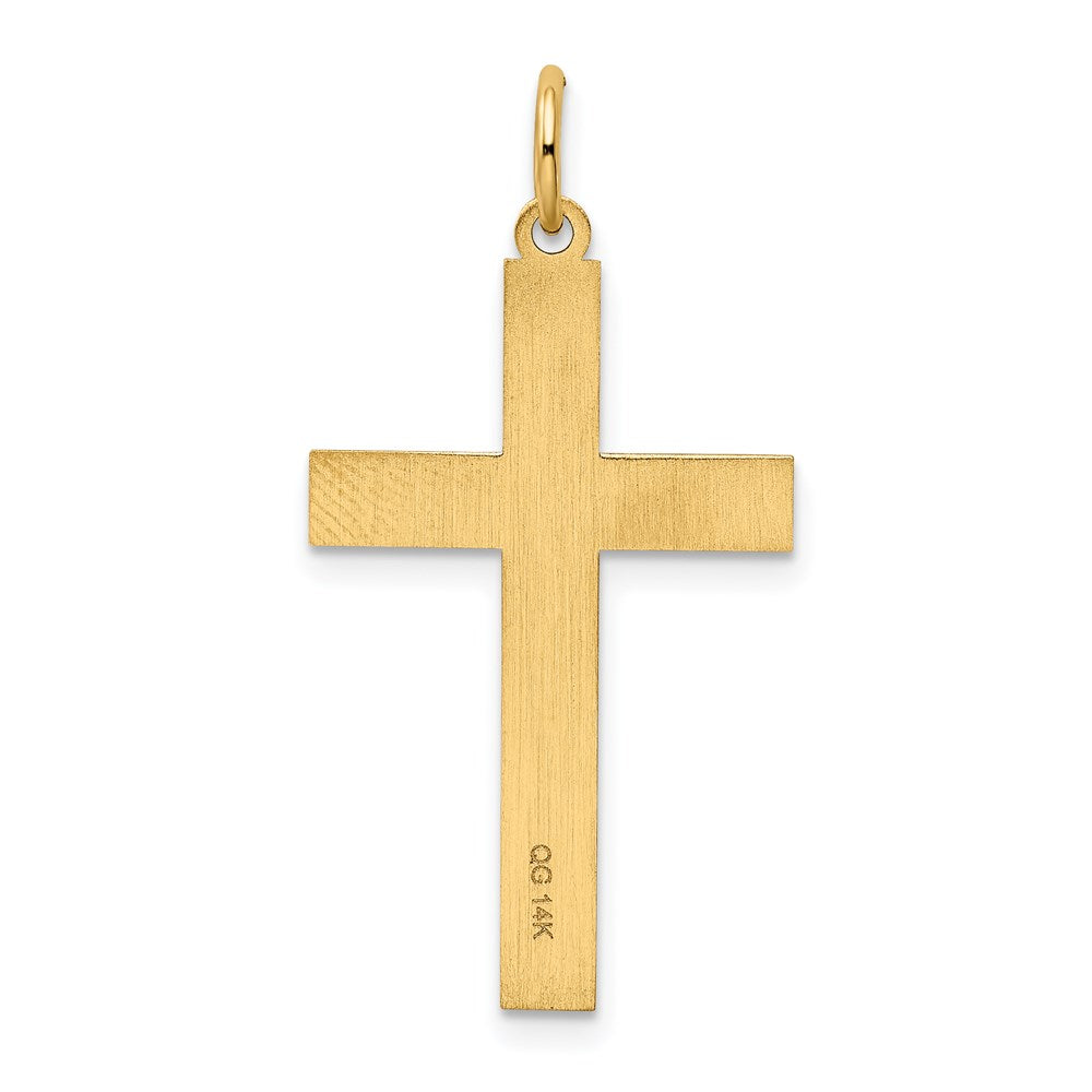 14K Laser Designed Cross Pendant