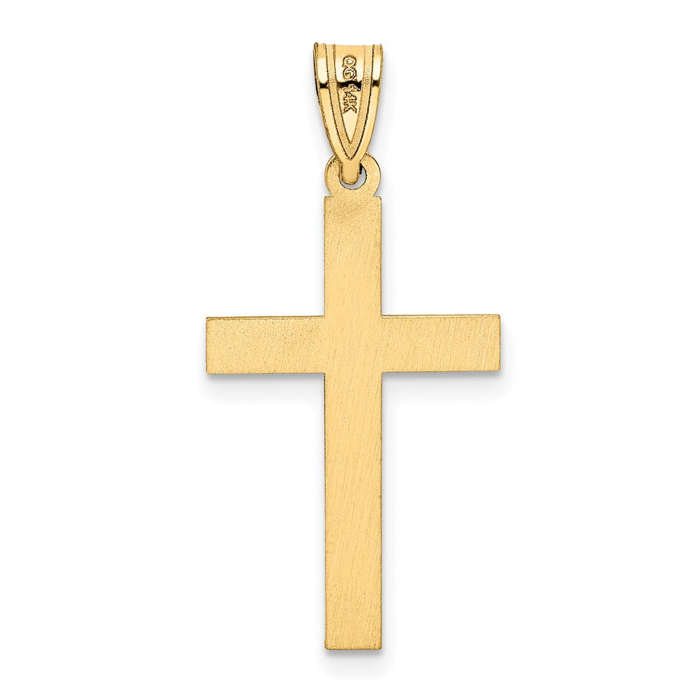 14k Florentine Satin Cross Pendant