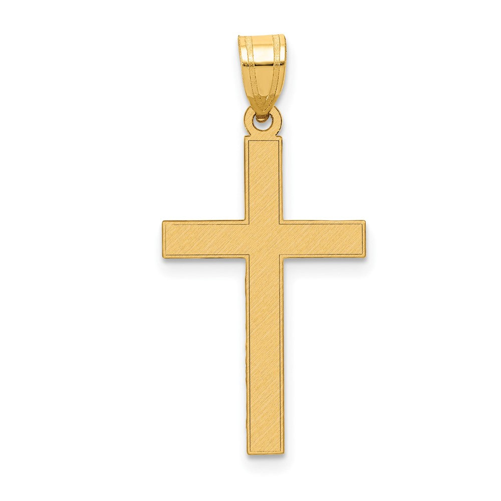 14k Florentine Satin Cross Pendant