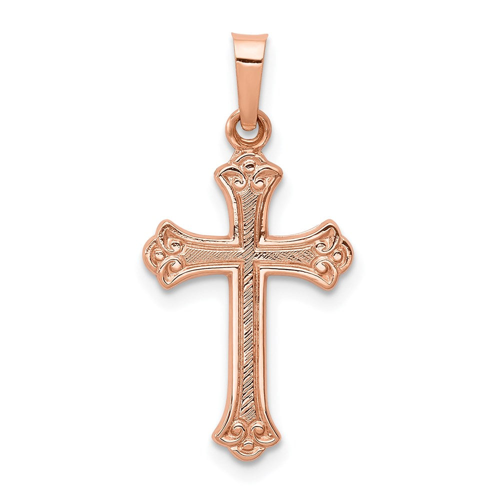 14k Rose Gold Cross Pendant