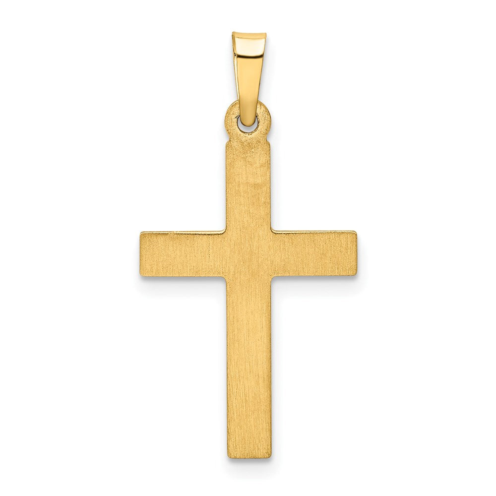 14k Brushed and Polished Latin Cross Pendant