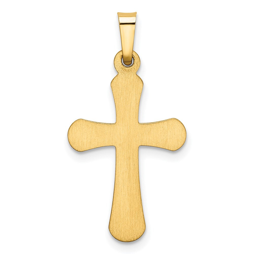 14k Polished Rounded Cross Pendant