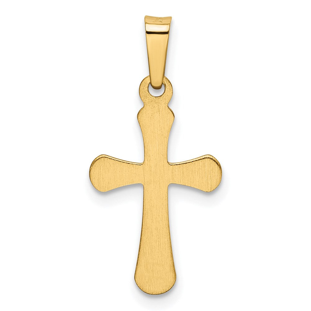 14k Polished Rounded Cross Pendant