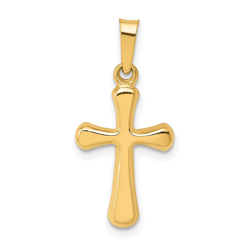 14k Polished Rounded Cross Pendant