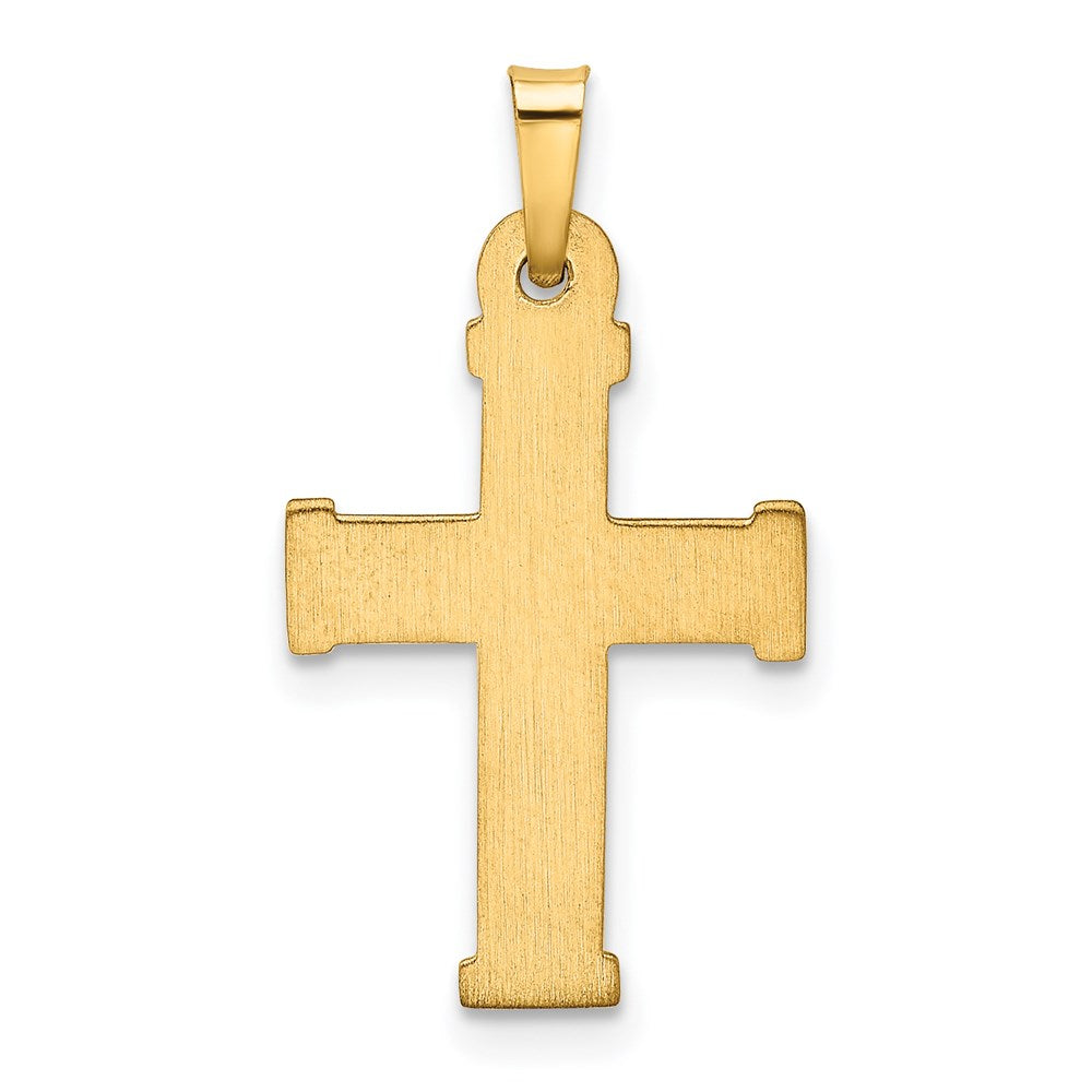 14k Hollow Latin Cross Pendant