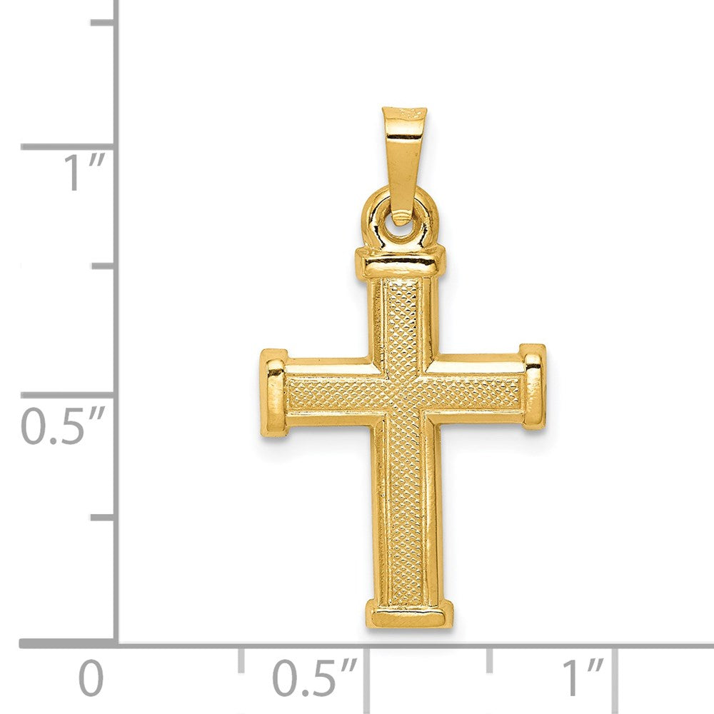 14k Hollow Latin Cross Pendant