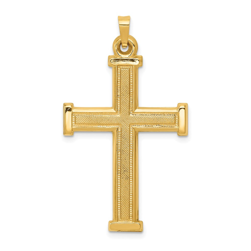 14k Hollow Latin Cross Pendant