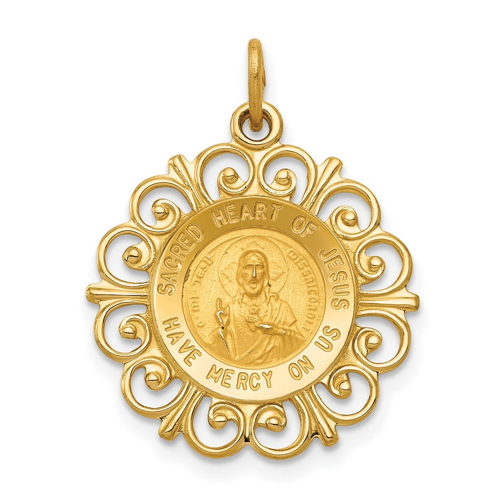 14k Sacred Heart of Jesus Medal Charm