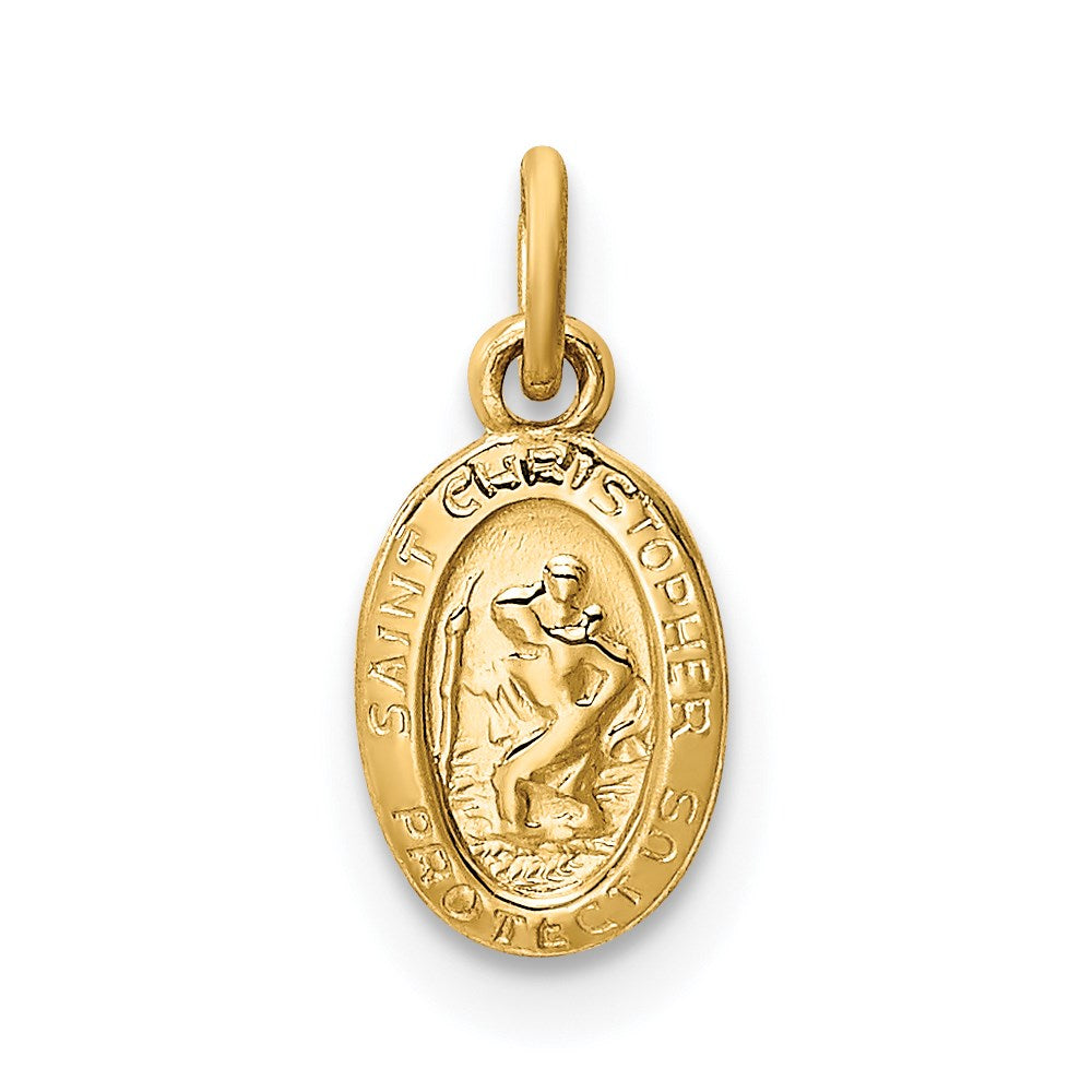 14k Saint Christopher Medal Charm