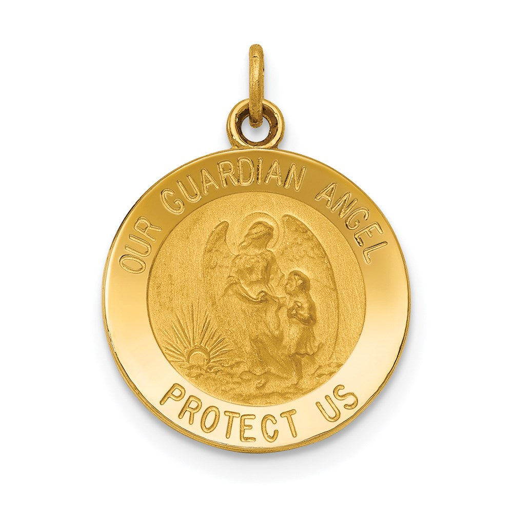 14k Guardian Angel Medal Charm