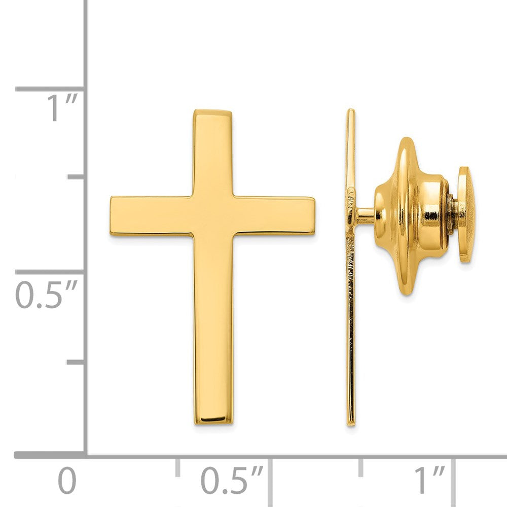 14k Cross Tie Tac