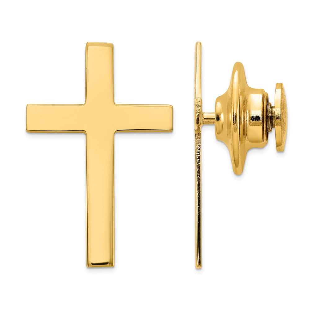 14k Cross Tie Tac