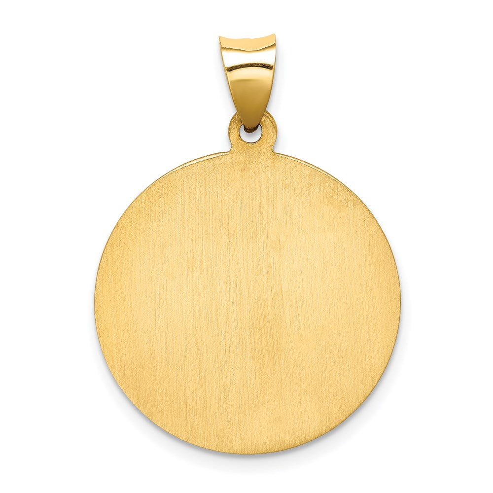 14k Saint Jude Medal Hollow Pendant