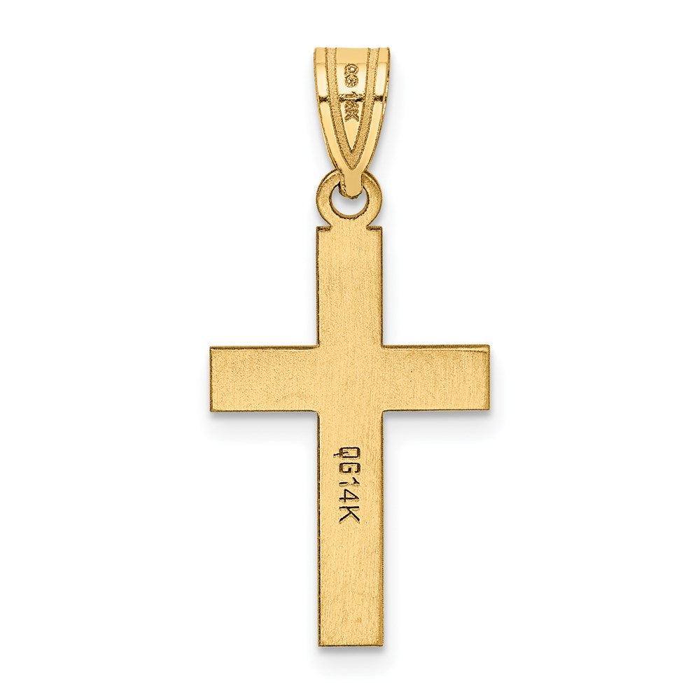 14K Polished Cross Charm