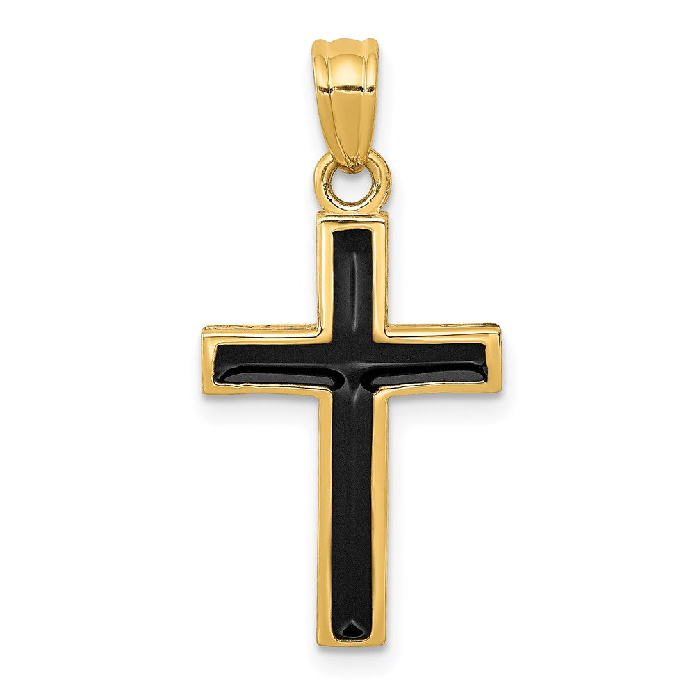 14k Epoxy Latin Cross Pendant