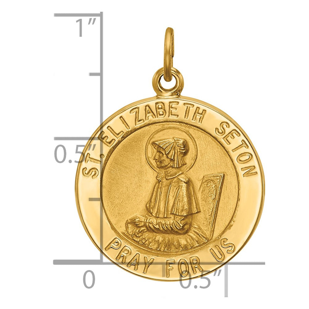 14k Saint Elizabeth Seton Medal Pendant