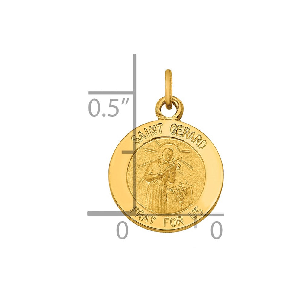 14k Saint Gerard Medal Charm