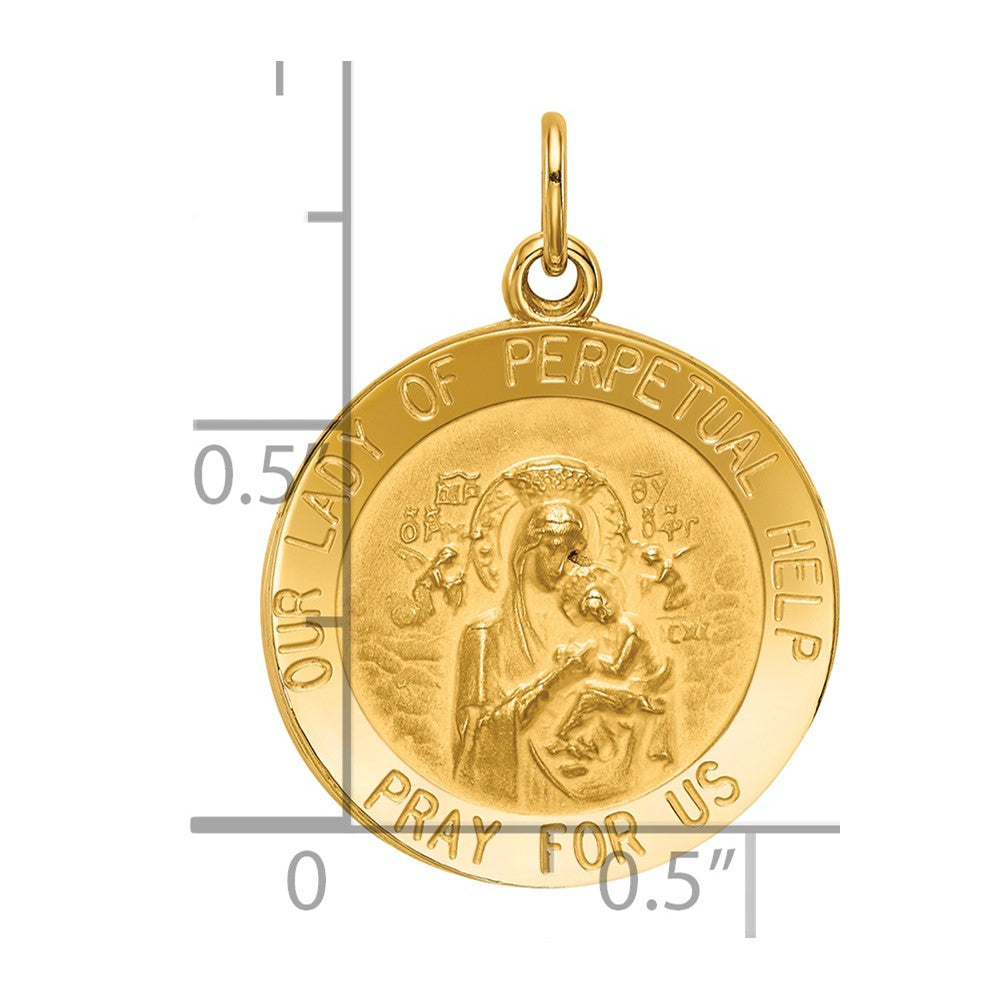 14k Our Lady of Perpetual Help Medal Pendant