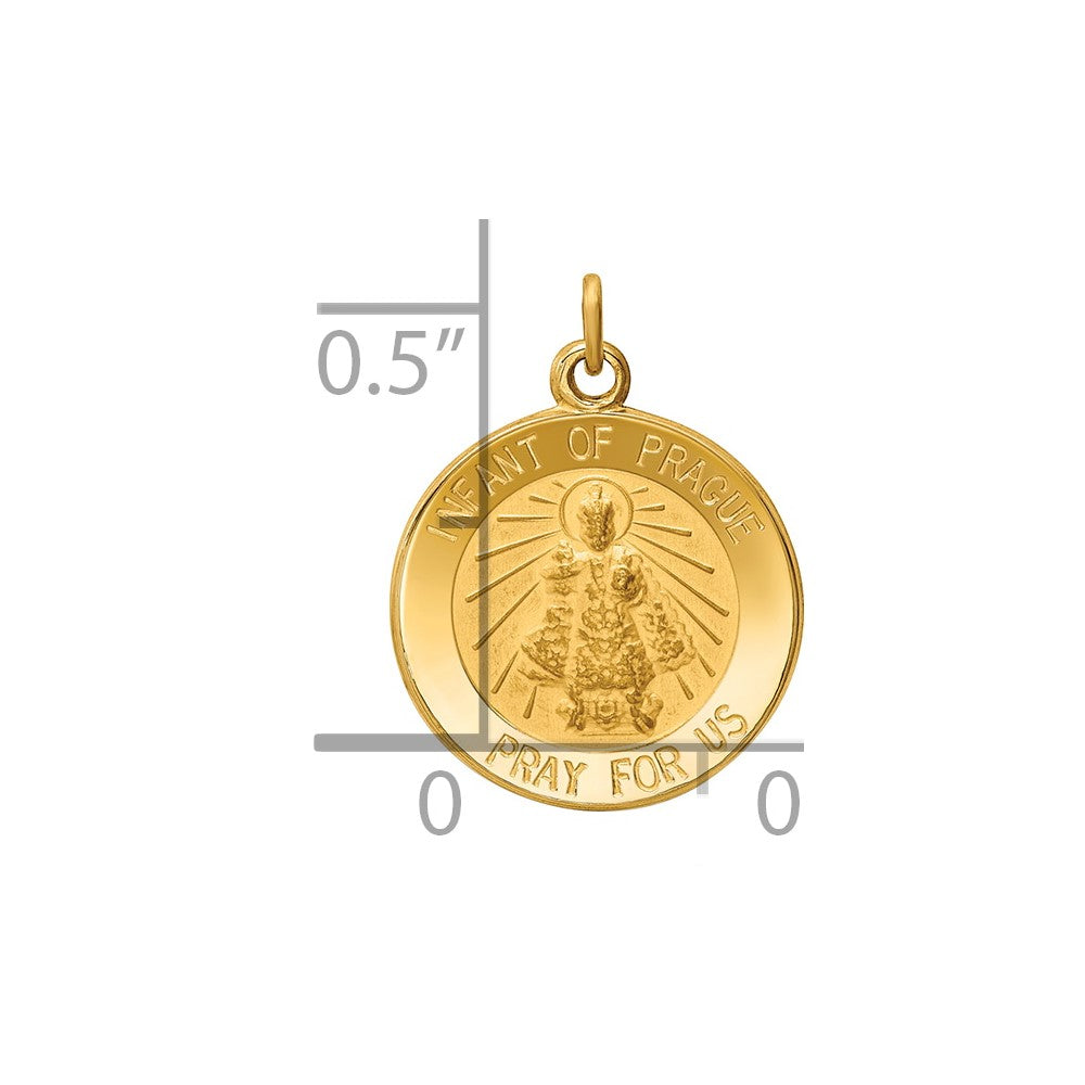 14k Infant of Prague Medal Charm