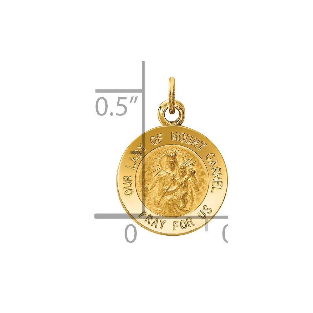 14k Our Lady of Mt. Carmel Medal Charm