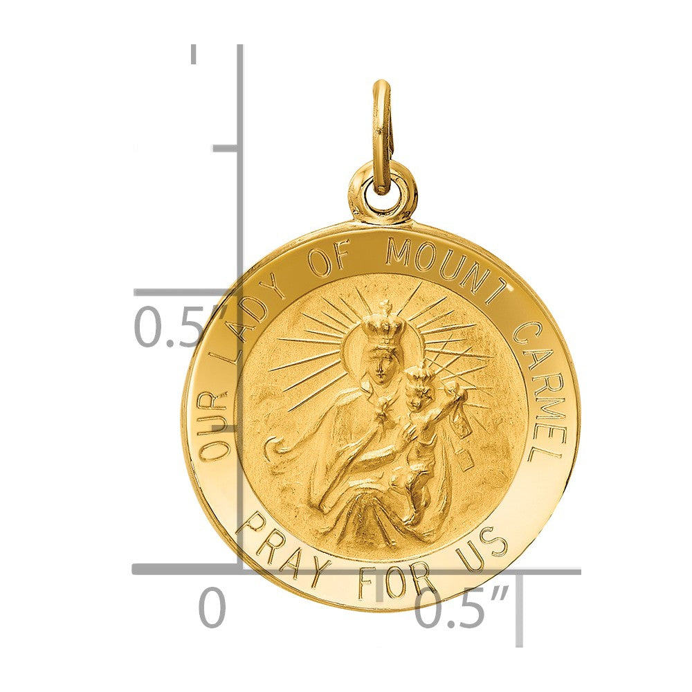 14k Our Lady of Mt. Carmel Medal Charm