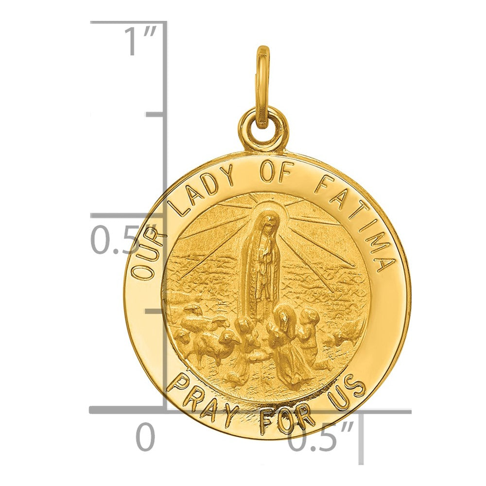 14k Our Lady of Fatima Medal Pendant