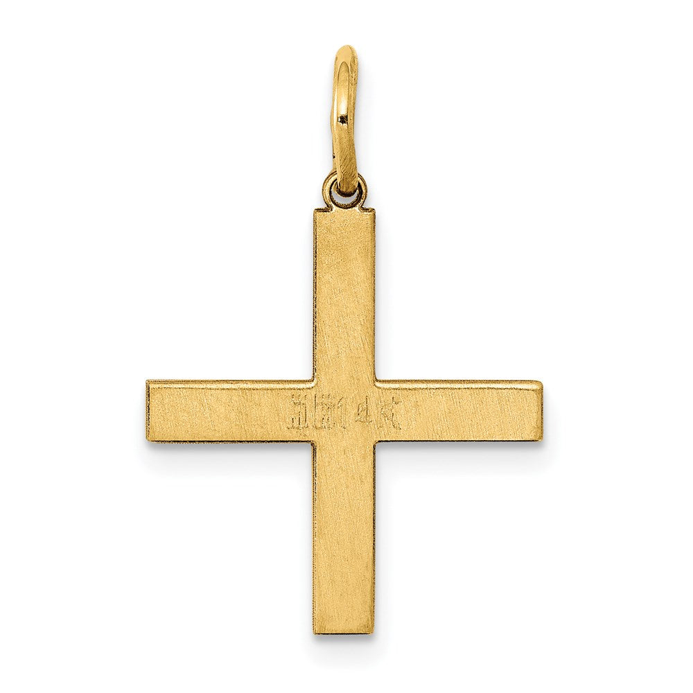 14K Laser Designed Greek Cross Charm