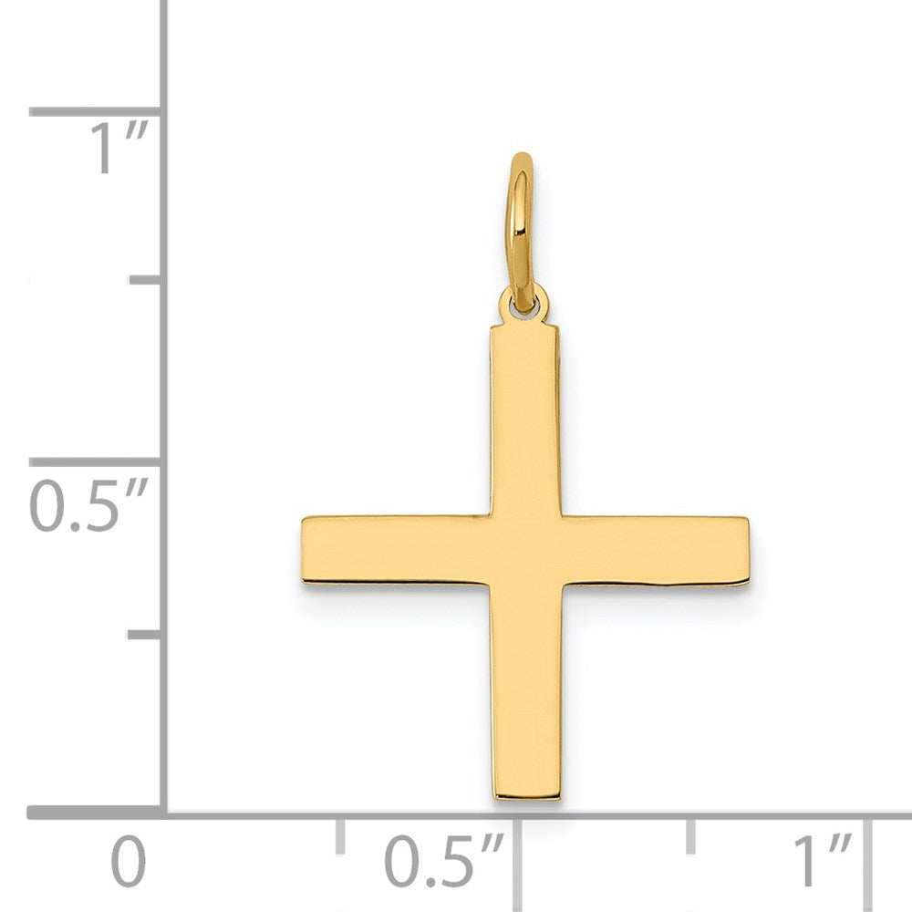 14K Laser Designed Greek Cross Charm