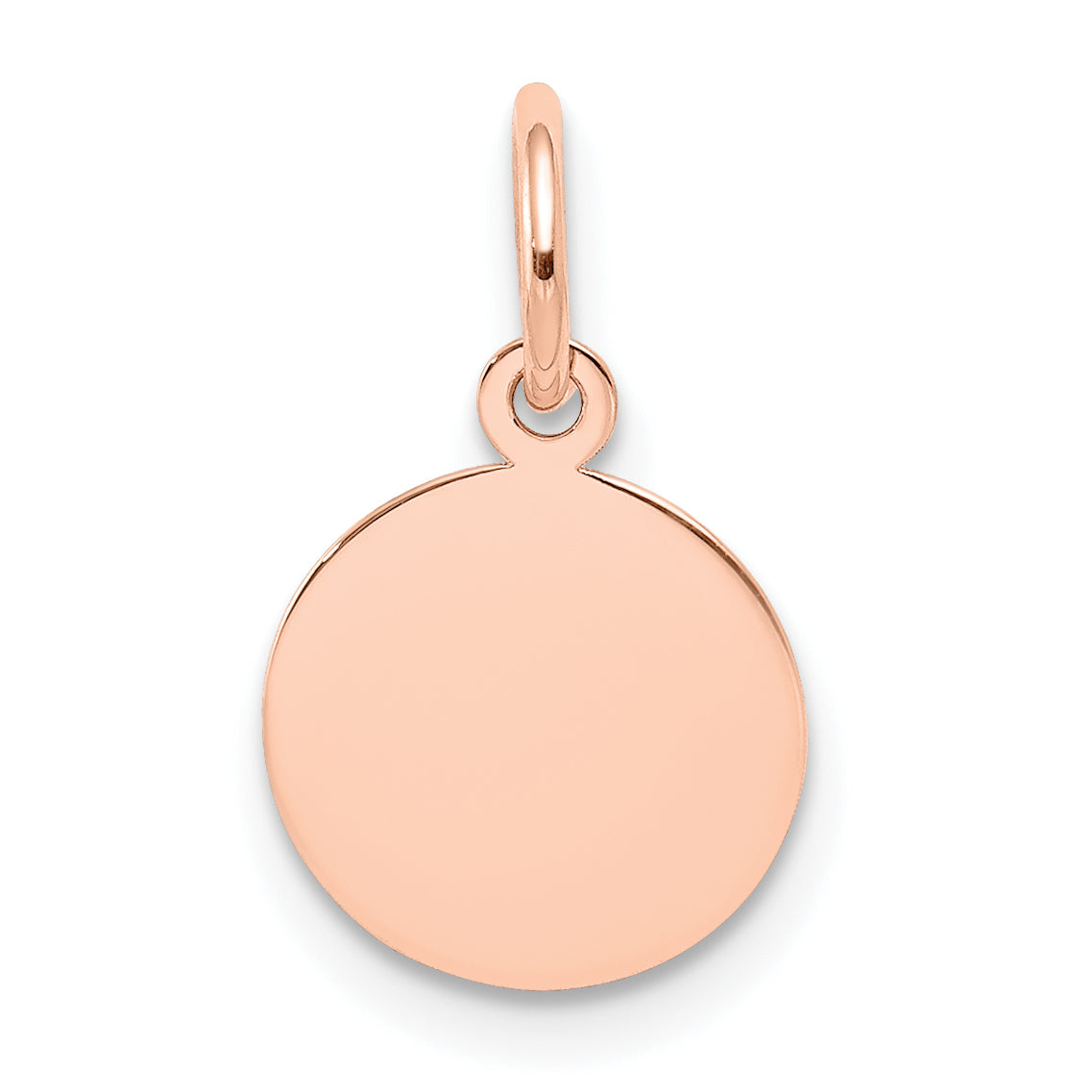 14k Rose Gold Plain .013 Gauge Circular Engraveable Disc Charm XRM134/13