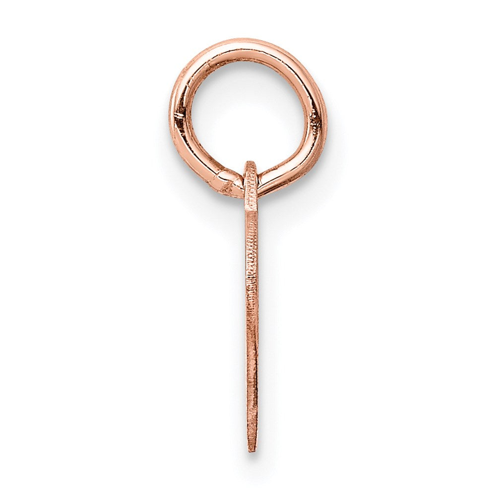 14k Rose Gold Heart Disc Charm