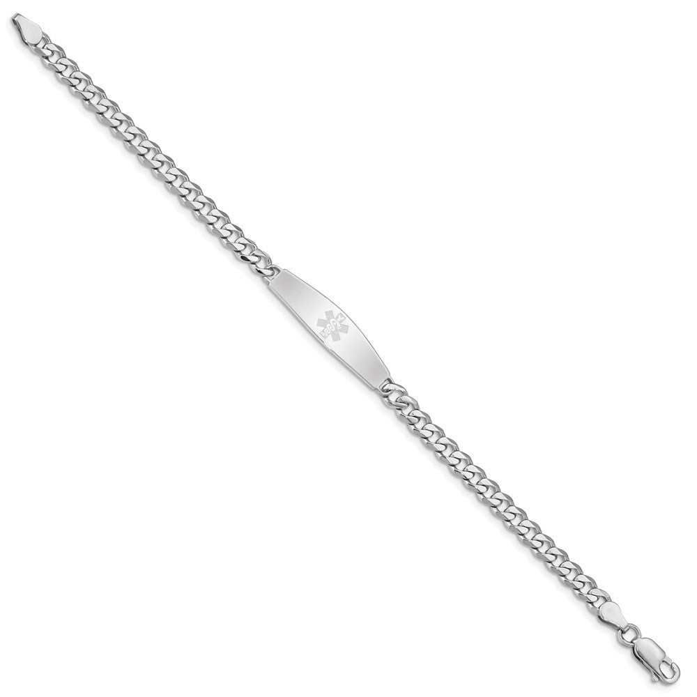 Sterling Silver Rhodium-plated Medical Jlry Bracelet (NE)