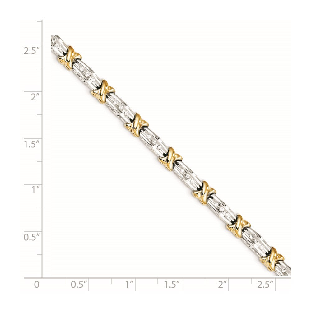 14k Two-tone Diamond Bracelet