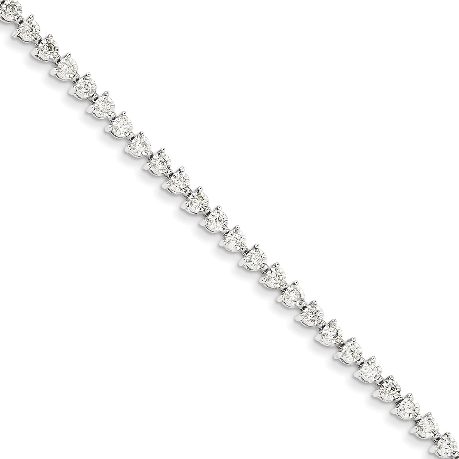 14k White Gold Diamond Bracelet