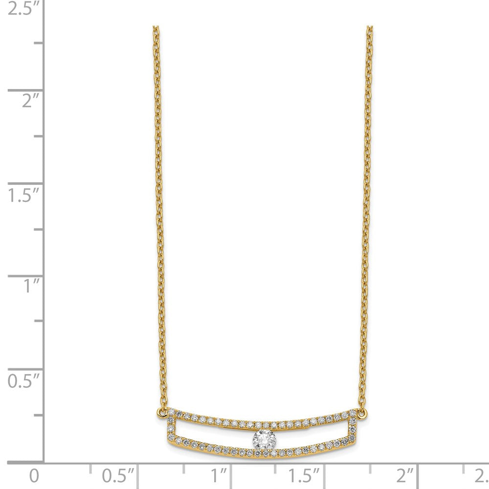 14K Gold Polished Diamond Necklace