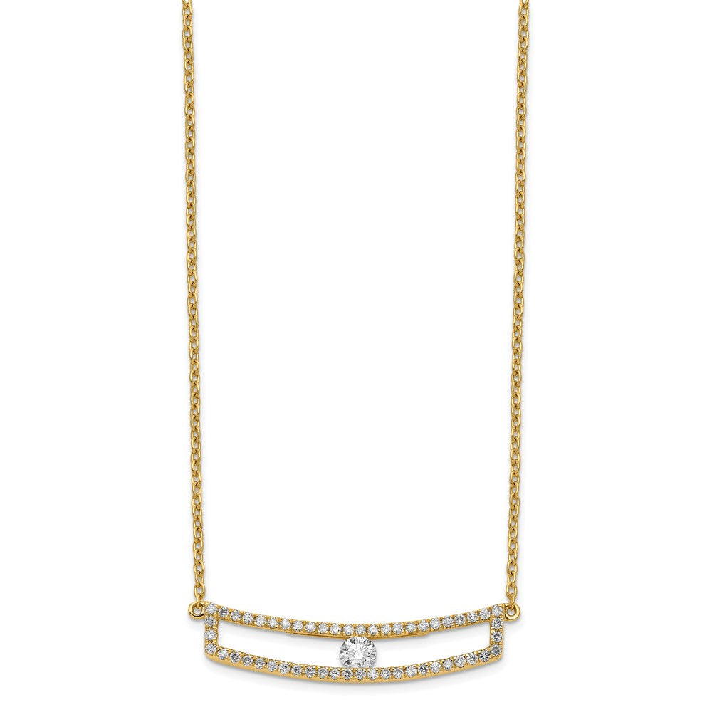 14K Gold Polished Diamond Necklace