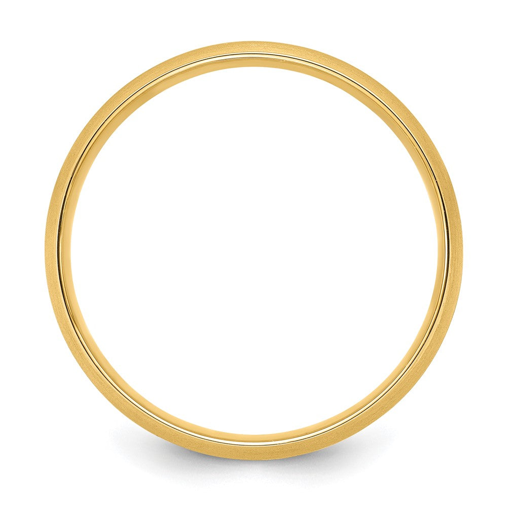 14k Yellow Gold 6mm Heavyweight Comfort Fit Brushed/Polished Center Line Wedding Band Size 10