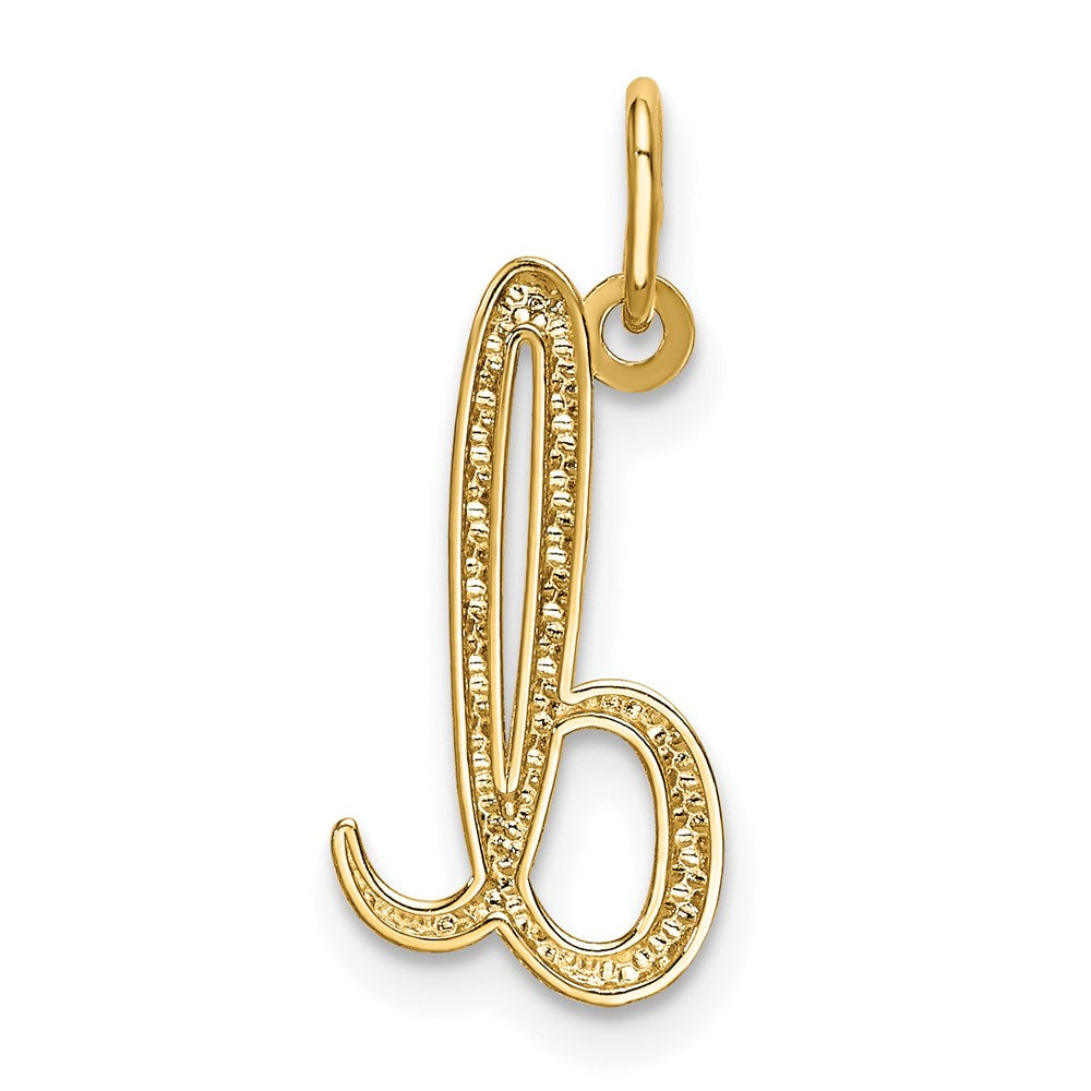 14k Yellow Gold Letter D Initial Charm