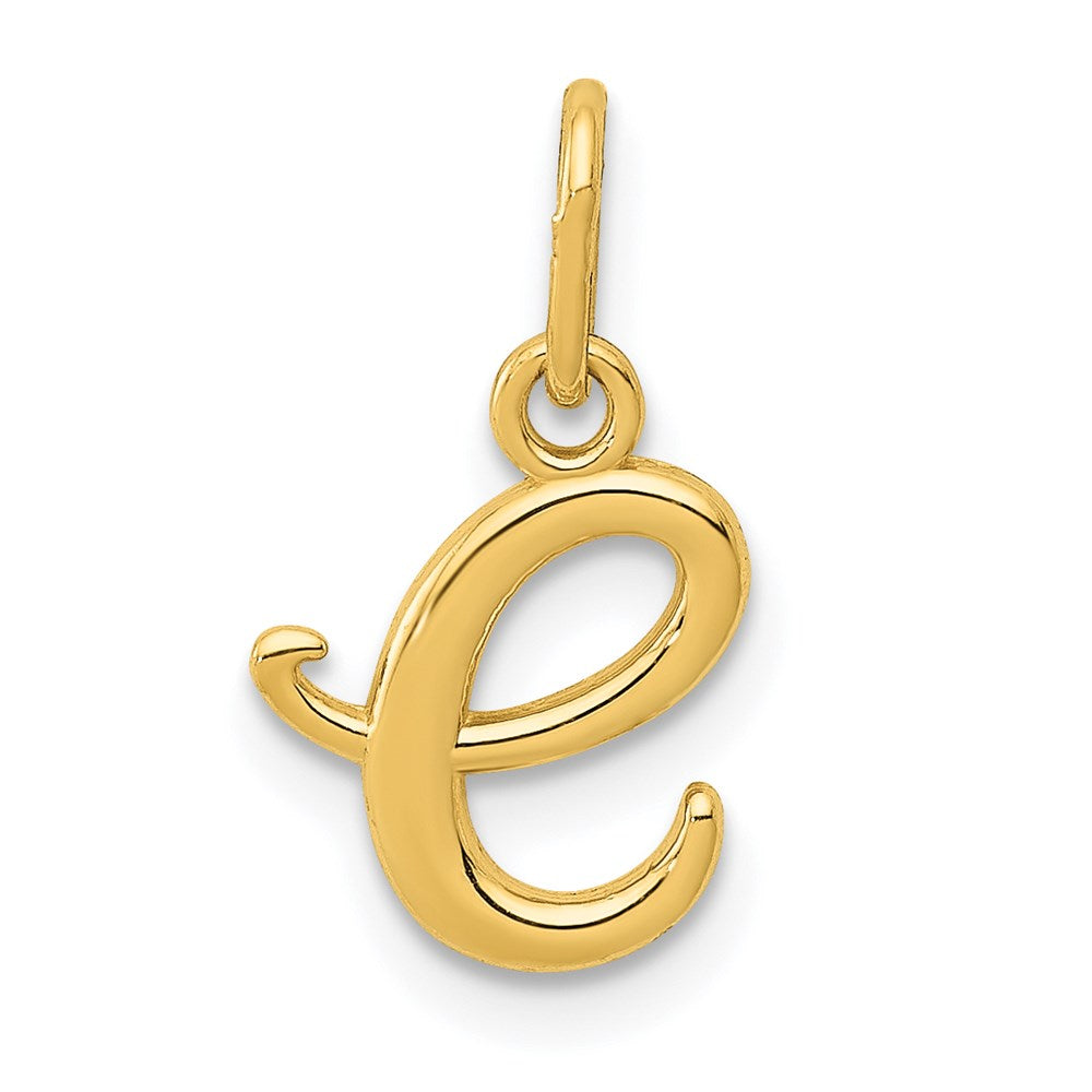 14k Yellow Gold Letter E Initial Charm