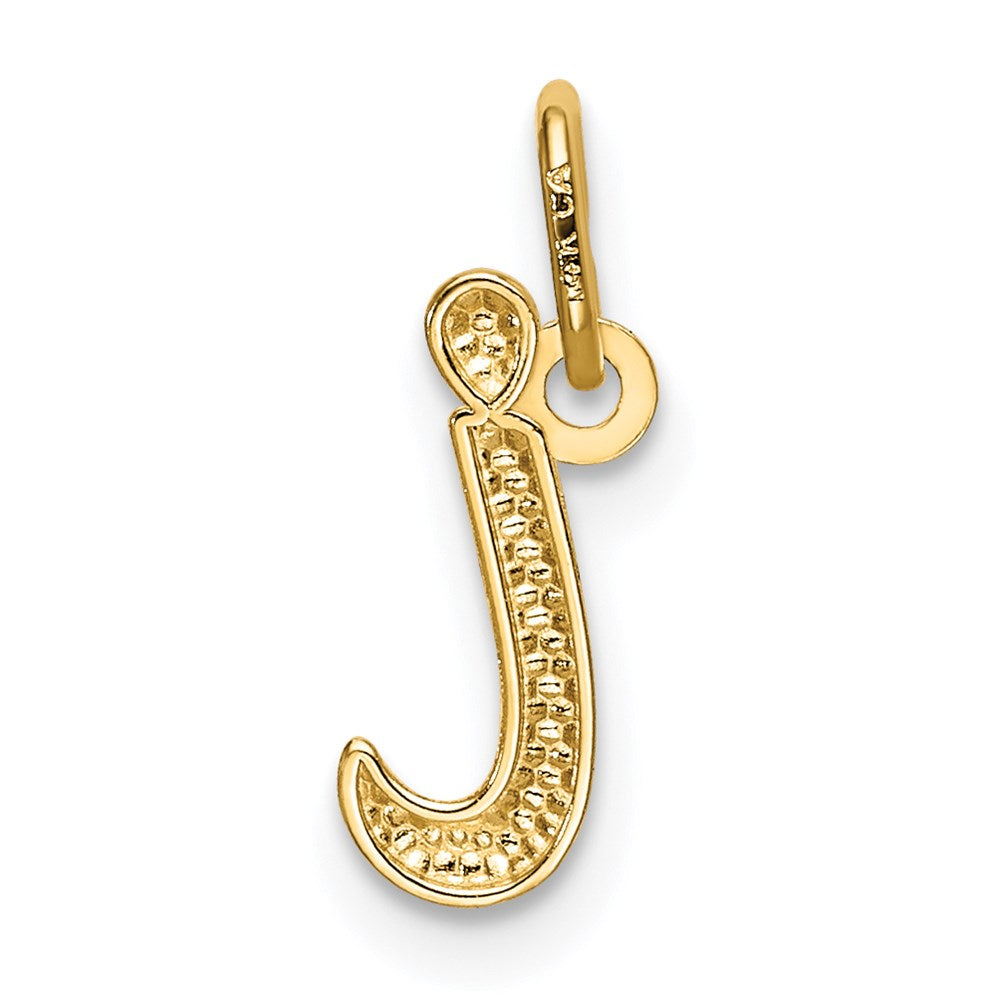 14k Yellow Gold Letter I Initial Charm